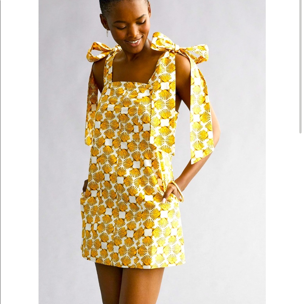 Anthropologie Maeve Tie-Strap Mini Dress